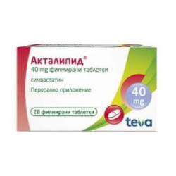 Акталипид 40 мг х 28 таблетки Teva