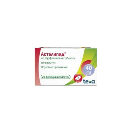 Акталипид 40 мг х 28 таблетки Teva