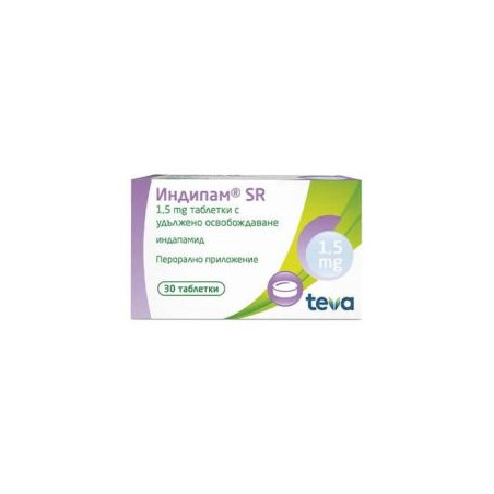 Индипам SR 1.5 мг х 30 таблетки Teva