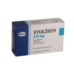 Уназин 375 мг х 12 таблетки Pfizer