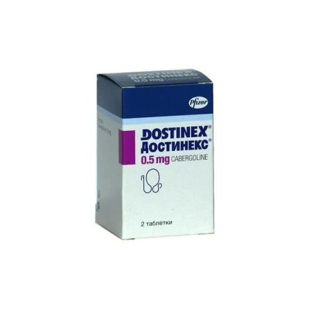 Достинекс 0.5 мг х 2 таблетки Pfizer