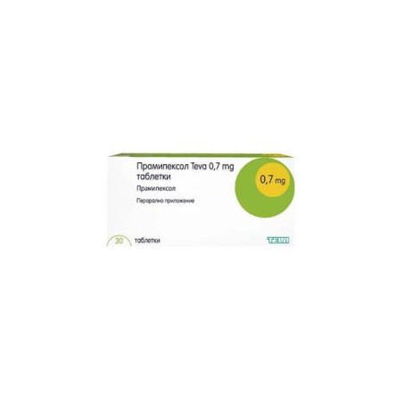 Прамипексол 0.7 мг х 30 таблетки Teva