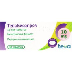 Тевабисопрол 10 мг х 30 таблетки Teva