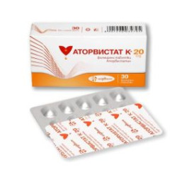 Аторвистат К 20 мг х 30 таблетки Unipharm