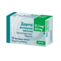 Дорета 37.5 мг/325 мг х 10 таблетки KRKA