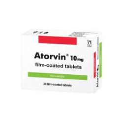 Аторвин 10 мг х 30 таблетки Nobel Pharma