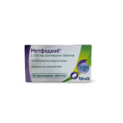 Метфодиаб 1000 мг х 60 таблетки Teva