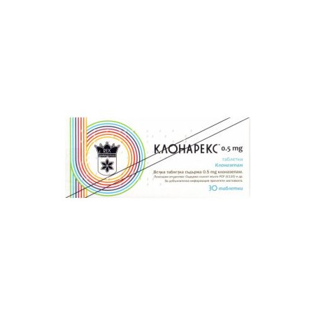Клонарекс 0.5 мг х 30 таблетки