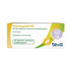 Нормодиаб MR 60 мг x 30 таблетки Teva