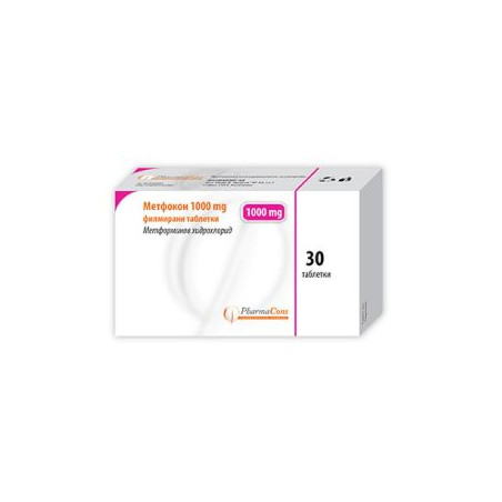 Метфокон 1000 мг х 30 таблетки PharmaCons