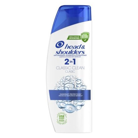 HEAD & SHOULDERS Класик 2в1, шампоан против пърхот, 330 мл