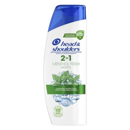 HEAD & SHOULDERS Ментол 2в1, шампоан против пърхот, 330 мл
