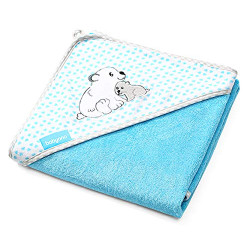 Хавлия за баня Babyono бамбук, 100х100 см, синя 346/02