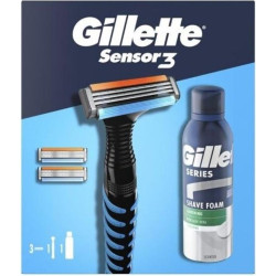 GILLETTE Sensor 3 Дръжка + 3 ножчета + Пяна за бръснене 200мл., комплект