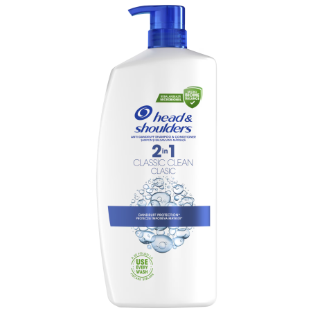 HEAD & SHOULDERS Класик 2 в 1, шампоан против пърхот, 800 мл