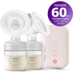 Комплект двойна електрическа помпа за кърма Philips-Avent Natural Motion Advanced с 2 броя шишета 125мл с биберон Natural Respon
