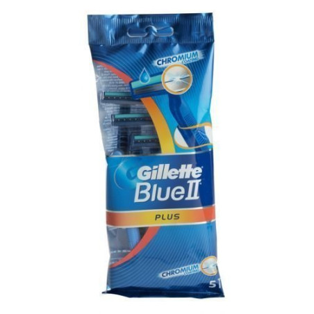 GILLETTE Blue II + Ultra Grip, самобръсначка, 5 бр.