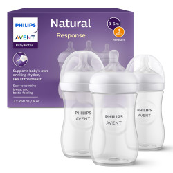 Комплект шишета 3х260мл с биберон без протичане 1м+ Philips-Avent Natural Response 3.0