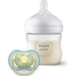 Комплект за бебе Philips-Avent Natural Response 3.0 - шише 0м+, 125мл и залъгалка 0-6м