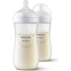 Комплект шишета 2х330мл с биберон без протичане 3м+ Philips-Avent Natural Response 3.0