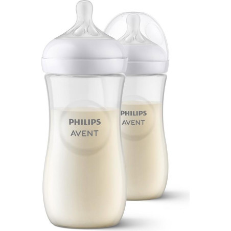Комплект шишета 2х330мл с биберон без протичане 3м+ Philips-Avent Natural Response 3.0