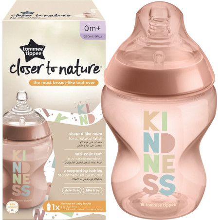 Бебешко пластмасово шише Tommee Tippee Natural Start, 260мл