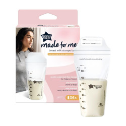 Торбички за съхранение на кърма Tommee Tippee Made for Me, 36 броя