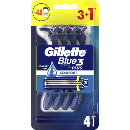 GILLETTE Blue3 Comfort, еднократна, самобръсначка, 3+1бр.