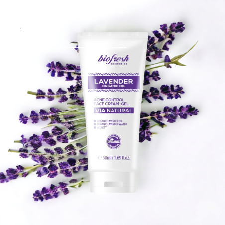 Крем – гел за лице за контрол на акне LAVENDER ORGANIC OIL 50 ml