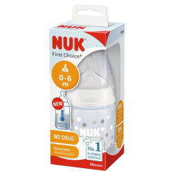 Бебешко шише Nuk First Choice Temperature control, 150 мл, силикон, розово