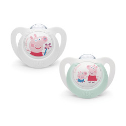 NUK биберон залъгалка силикон 18-36 мес., 2бр., Peppa Pig