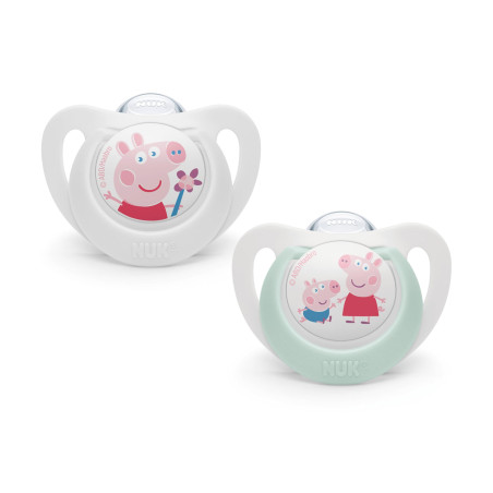 NUK биберон залъгалка силикон 18-36 мес., 2бр., Peppa Pig