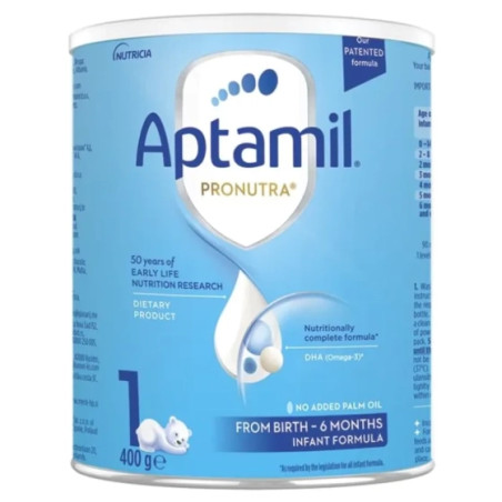 Aptamil 1 Pronutra Мляко за кърмачета 0-6 месеца 400г
