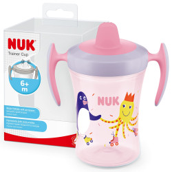NUK EVOLUTION Trainer Cup, Чаша 230мл., 6+ месеца, Розова