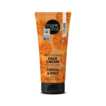 Крем за мазна кожа с матов ефект Тиква и мед, Organic Shop, 50 мл