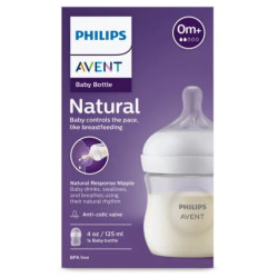 Шише с биберон без протичане 0м+ Philips-Avent Natural Response 3.0, 125мл