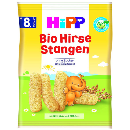 HIPP 3564 БИО Пръчици с просо , зърнен снакс, 30 гр