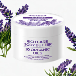 Богат крем за тяло 10 органик масла LAVENDER ORGANIC OIL 300 ml