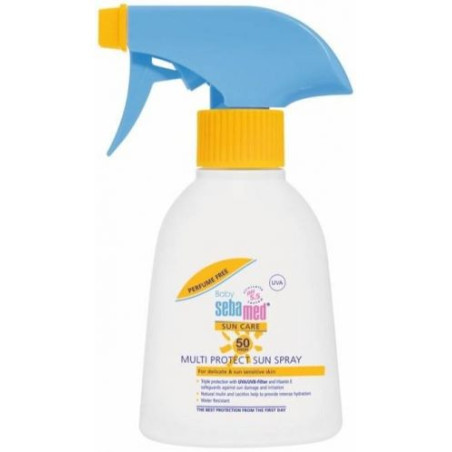 SEBAMED Бебешки SPF 50, слънцезащитен спрей, без парфюм, 200 мл
