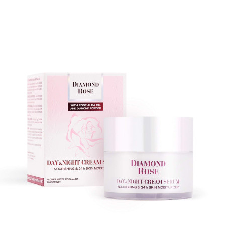 Подхранващ крем серум Ден и Нощ за суха кожа DIAMOND ROSE 50 ml