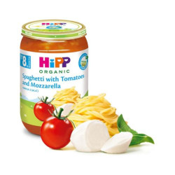 HIPP 6400 Био Пюре Спагети,Домати, Моцарела, пюре, 220 гр