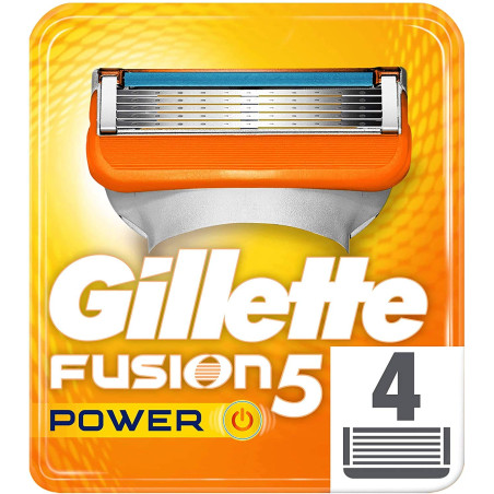 GILLETTE Fusion Power, ножчета за самобръсначка, 4 бр.
