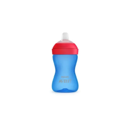 Чаша с мек накрайник My Grippy 300мл синя 9м+ Avent