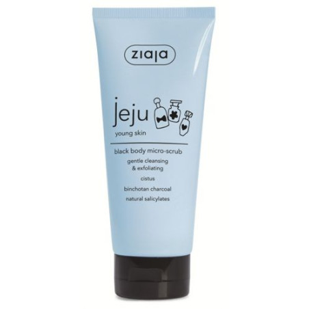 ZIAJA JEJU Микро-пилинг за тяло с активен въглен , 200ml