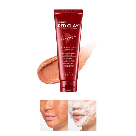 Missha Amazon Red Clay Pore Pack Foam Cleanser