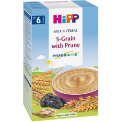 HIPP 9% ДДС 2918 5 зърнени култури със Сливи, инстантна каша, 250 гр