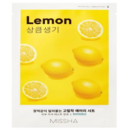 Missha Airy Fit шийт маска за лице с лимон