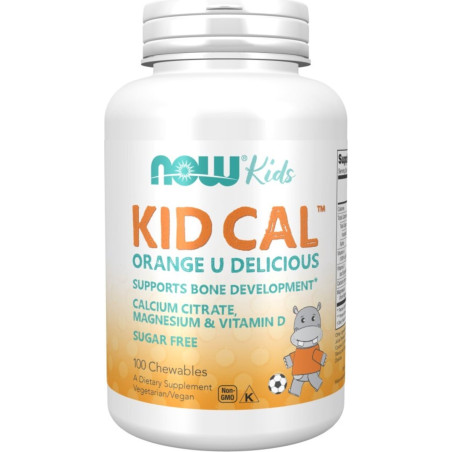 NOW Kid Cal 100 ChewTabs. / Orange