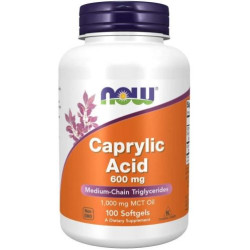 NOW Caprylic Acid 600mg. / 100 Softgels