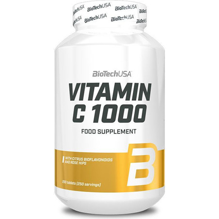 BIOTECH USA Vitamin C 1000mg. Bioflavonoids / 250 Tabs.